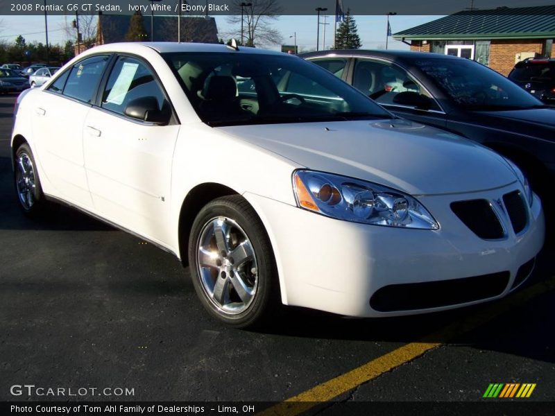 Ivory White / Ebony Black 2008 Pontiac G6 GT Sedan