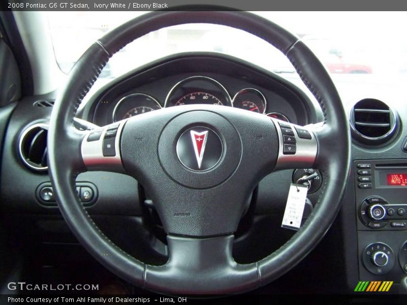Ivory White / Ebony Black 2008 Pontiac G6 GT Sedan