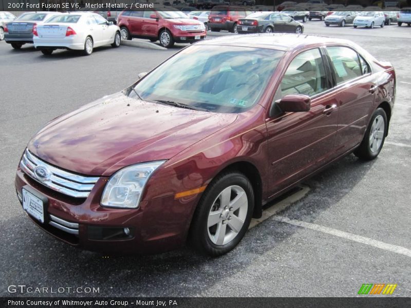Merlot Metallic / Camel 2007 Ford Fusion SE V6