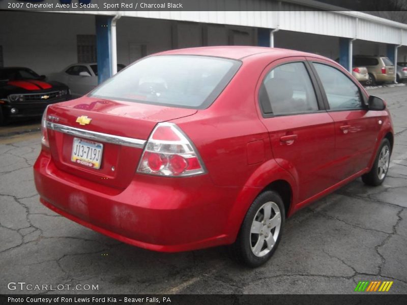 Sport Red / Charcoal Black 2007 Chevrolet Aveo LS Sedan