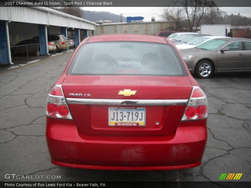 Sport Red / Charcoal Black 2007 Chevrolet Aveo LS Sedan