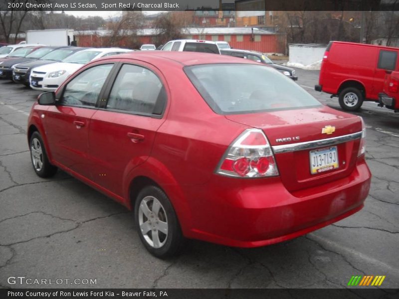 Sport Red / Charcoal Black 2007 Chevrolet Aveo LS Sedan