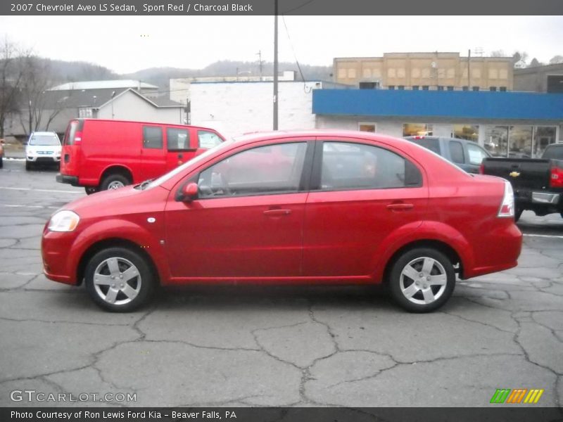 Sport Red / Charcoal Black 2007 Chevrolet Aveo LS Sedan