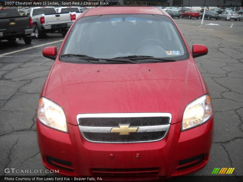 Sport Red / Charcoal Black 2007 Chevrolet Aveo LS Sedan