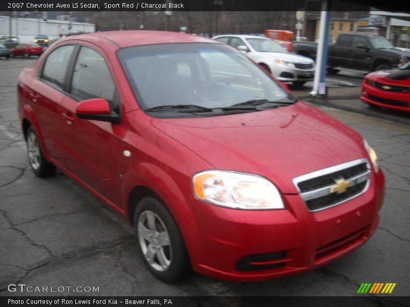 Sport Red / Charcoal Black 2007 Chevrolet Aveo LS Sedan