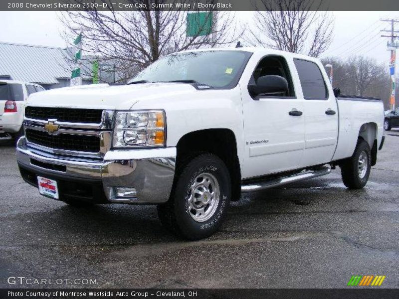 Summit White / Ebony Black 2008 Chevrolet Silverado 2500HD LT Crew Cab