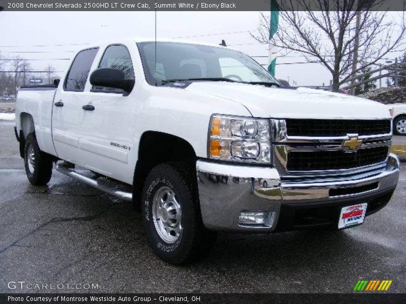 Summit White / Ebony Black 2008 Chevrolet Silverado 2500HD LT Crew Cab