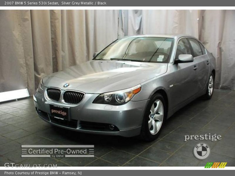 Silver Grey Metallic / Black 2007 BMW 5 Series 530i Sedan