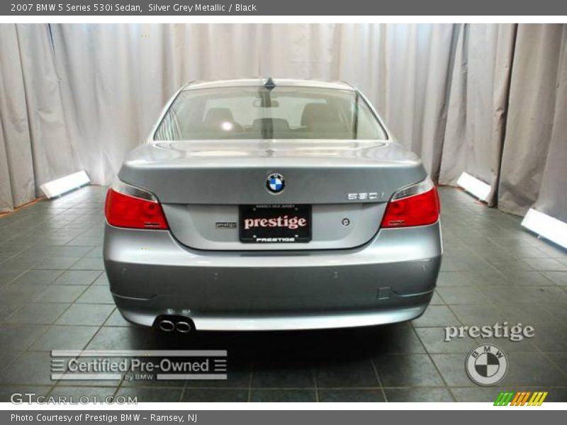 Silver Grey Metallic / Black 2007 BMW 5 Series 530i Sedan