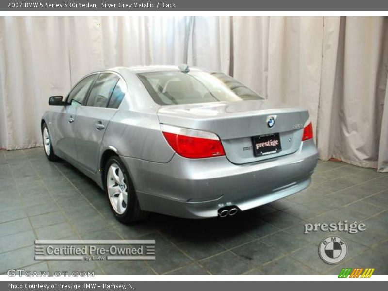 Silver Grey Metallic / Black 2007 BMW 5 Series 530i Sedan