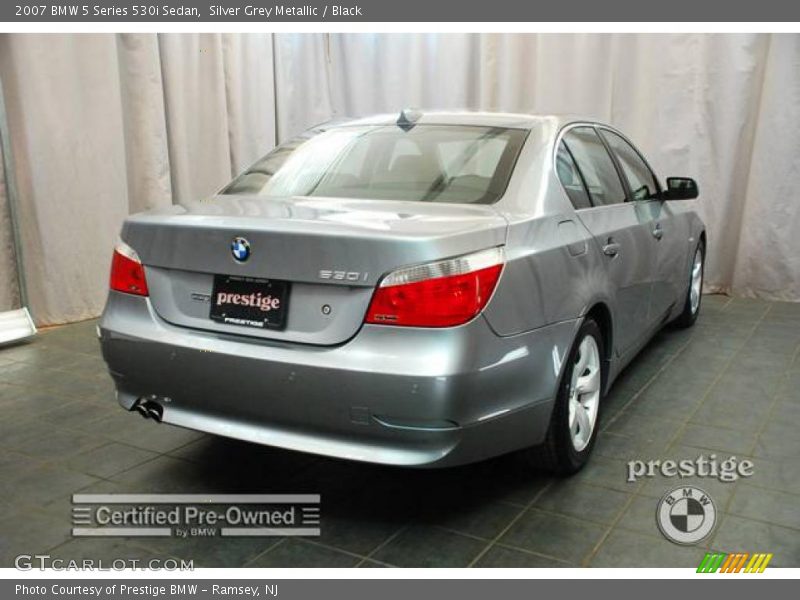 Silver Grey Metallic / Black 2007 BMW 5 Series 530i Sedan