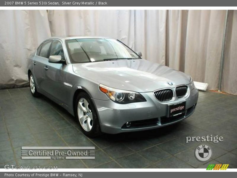 Silver Grey Metallic / Black 2007 BMW 5 Series 530i Sedan