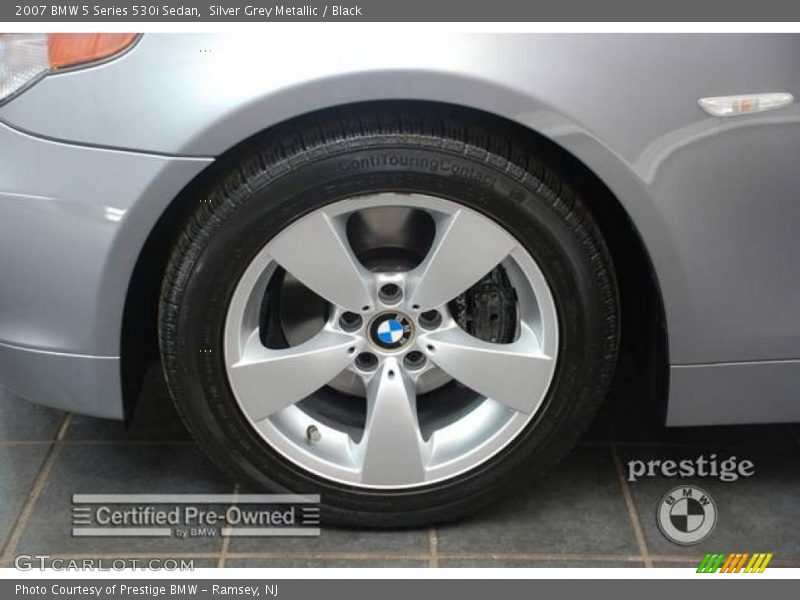 Silver Grey Metallic / Black 2007 BMW 5 Series 530i Sedan