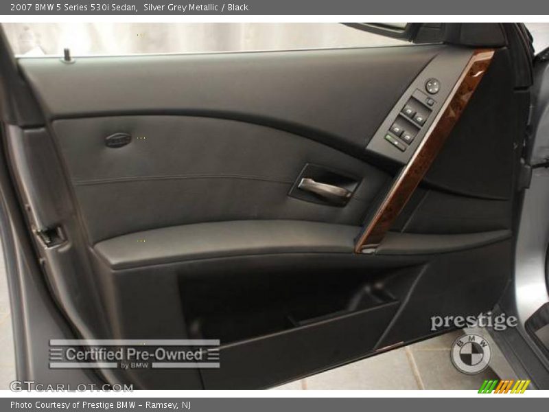 Silver Grey Metallic / Black 2007 BMW 5 Series 530i Sedan
