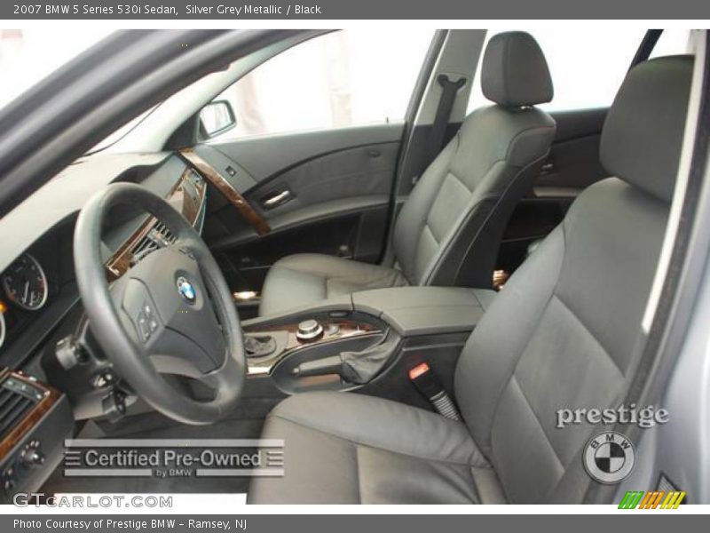 Silver Grey Metallic / Black 2007 BMW 5 Series 530i Sedan