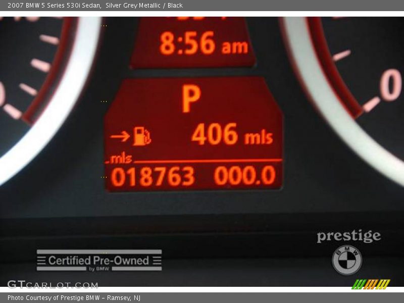 Silver Grey Metallic / Black 2007 BMW 5 Series 530i Sedan