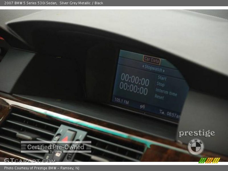 Silver Grey Metallic / Black 2007 BMW 5 Series 530i Sedan