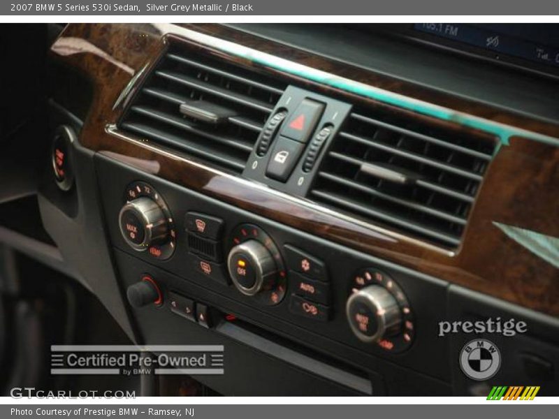 Silver Grey Metallic / Black 2007 BMW 5 Series 530i Sedan