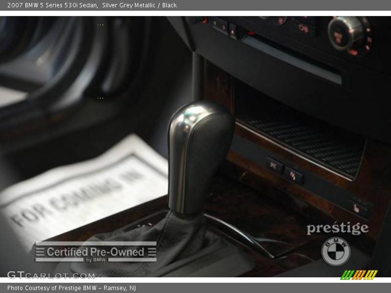 Silver Grey Metallic / Black 2007 BMW 5 Series 530i Sedan