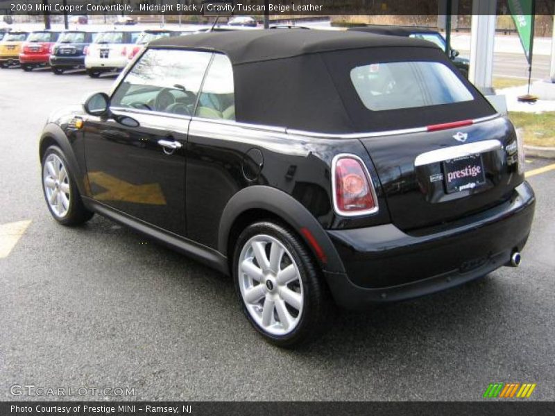 Midnight Black / Gravity Tuscan Beige Leather 2009 Mini Cooper Convertible