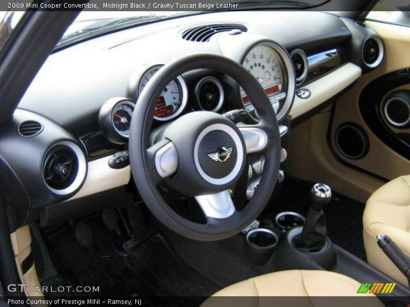 Midnight Black / Gravity Tuscan Beige Leather 2009 Mini Cooper Convertible