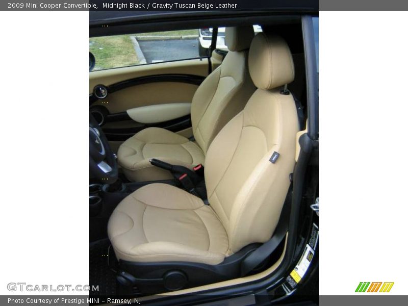 Midnight Black / Gravity Tuscan Beige Leather 2009 Mini Cooper Convertible