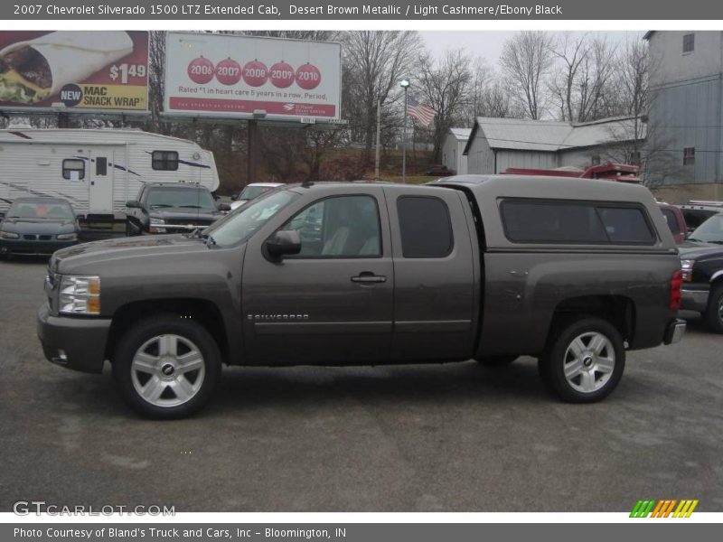 Desert Brown Metallic / Light Cashmere/Ebony Black 2007 Chevrolet Silverado 1500 LTZ Extended Cab