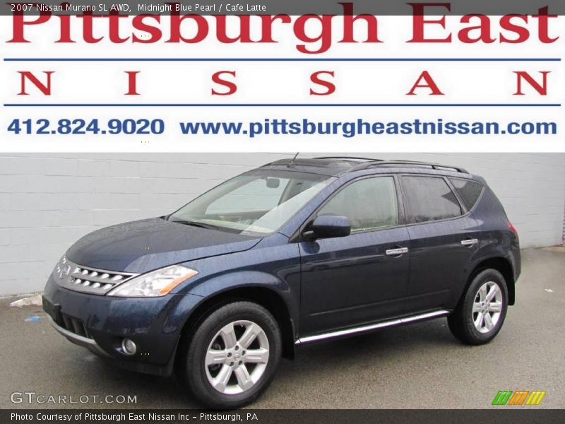 Midnight Blue Pearl / Cafe Latte 2007 Nissan Murano SL AWD