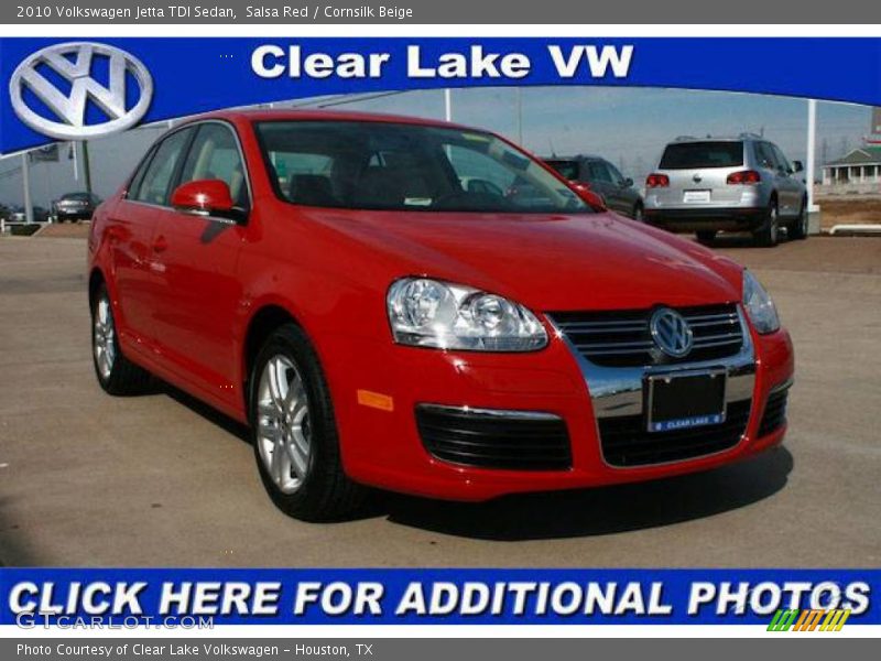 Salsa Red / Cornsilk Beige 2010 Volkswagen Jetta TDI Sedan