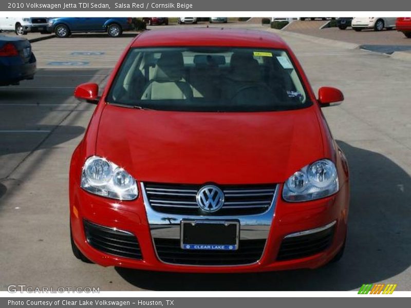 Salsa Red / Cornsilk Beige 2010 Volkswagen Jetta TDI Sedan