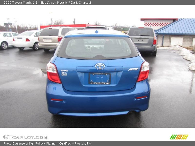 Blue Streak Metallic / Dark Charcoal 2009 Toyota Matrix 1.8