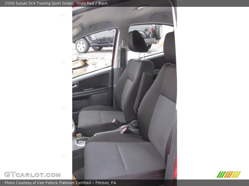Vivid Red / Black 2009 Suzuki SX4 Touring Sport Sedan
