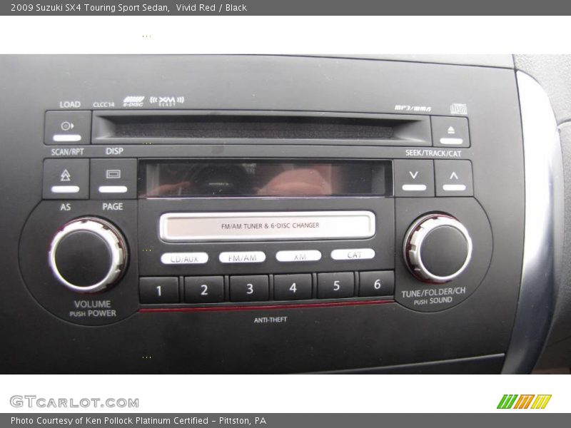 Vivid Red / Black 2009 Suzuki SX4 Touring Sport Sedan