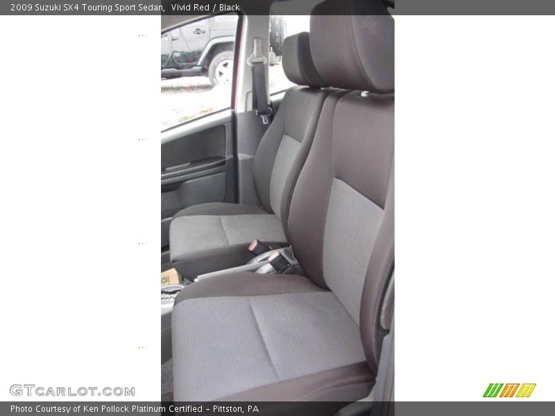 Vivid Red / Black 2009 Suzuki SX4 Touring Sport Sedan
