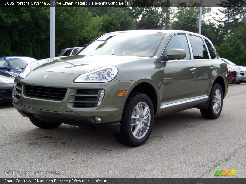 Olive Green Metallic / Havanna/Sand Beige 2009 Porsche Cayenne S