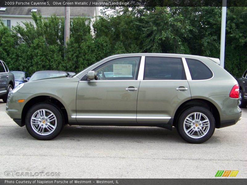 Olive Green Metallic / Havanna/Sand Beige 2009 Porsche Cayenne S
