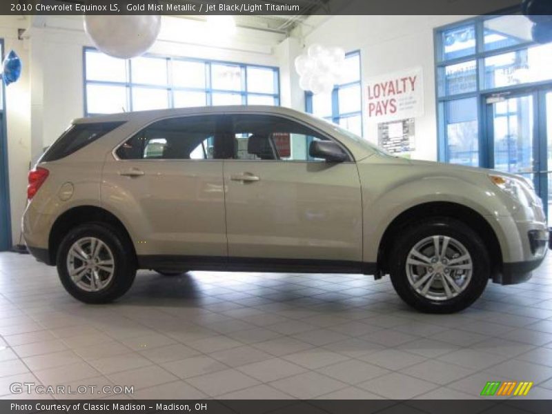 Gold Mist Metallic / Jet Black/Light Titanium 2010 Chevrolet Equinox LS