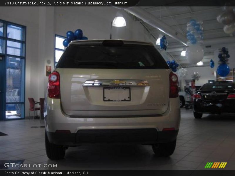 Gold Mist Metallic / Jet Black/Light Titanium 2010 Chevrolet Equinox LS