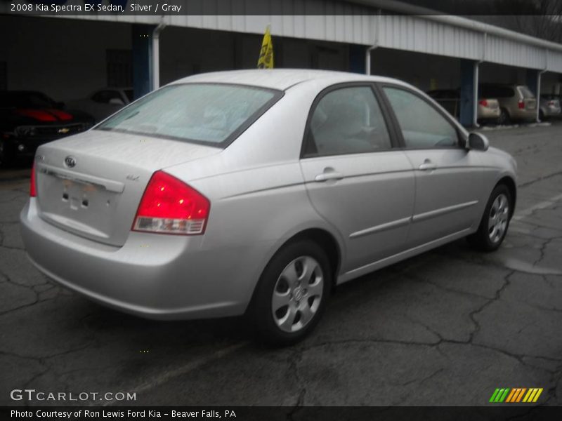 Silver / Gray 2008 Kia Spectra EX Sedan