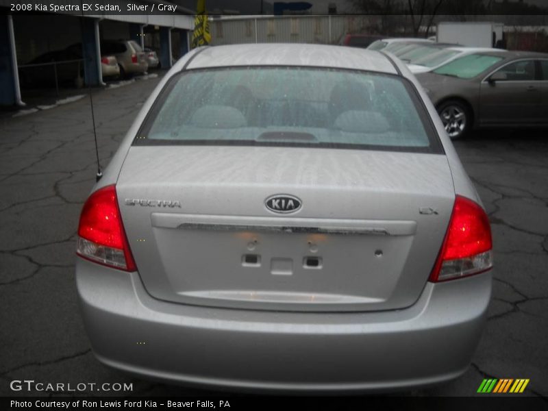 Silver / Gray 2008 Kia Spectra EX Sedan