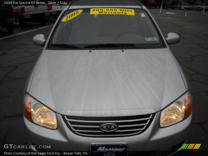 Silver / Gray 2008 Kia Spectra EX Sedan