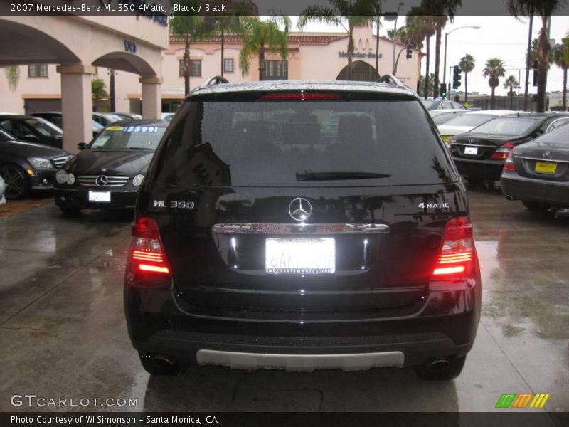 Black / Black 2007 Mercedes-Benz ML 350 4Matic