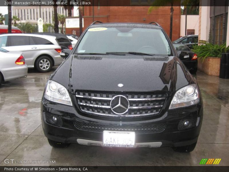 Black / Black 2007 Mercedes-Benz ML 350 4Matic