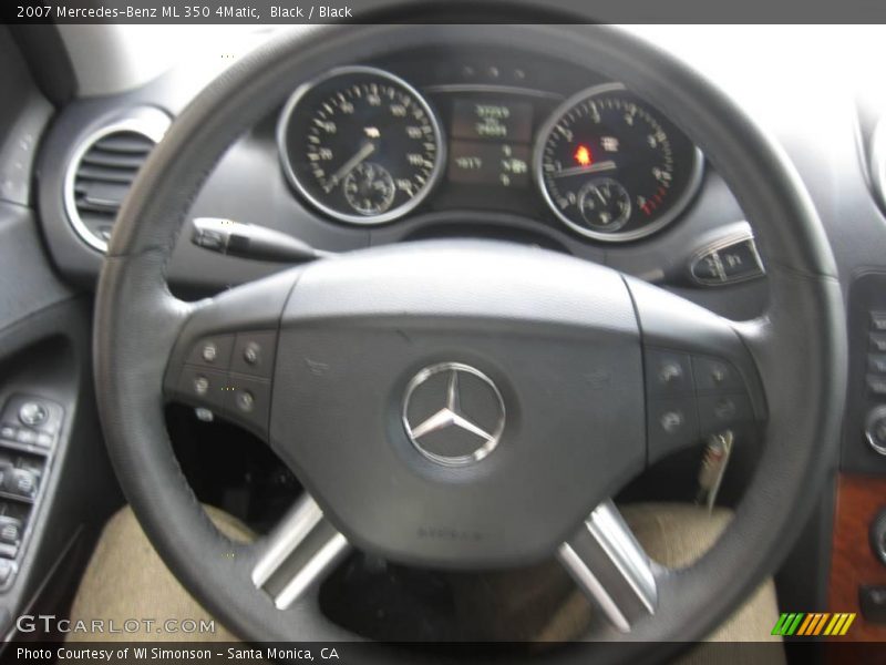 Black / Black 2007 Mercedes-Benz ML 350 4Matic