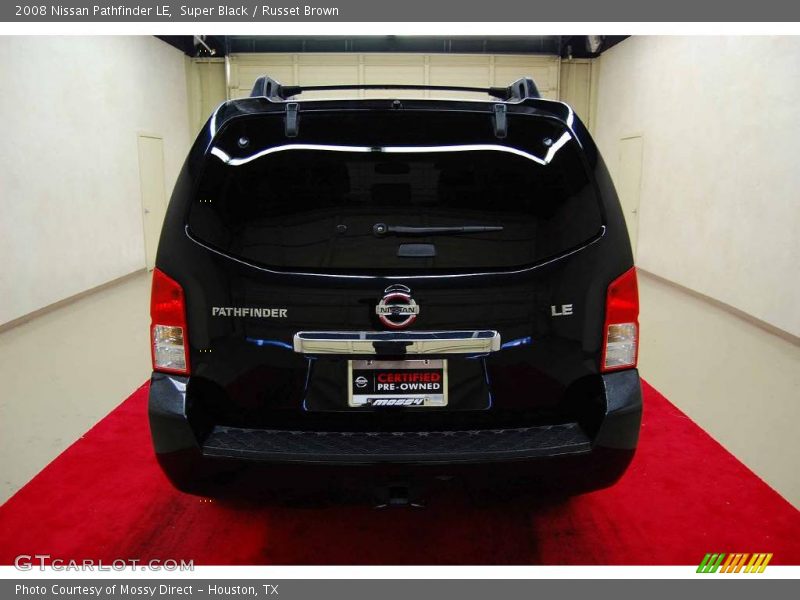 Super Black / Russet Brown 2008 Nissan Pathfinder LE