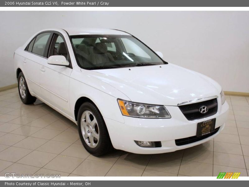 Powder White Pearl / Gray 2006 Hyundai Sonata GLS V6
