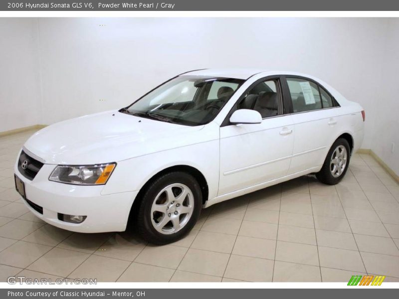 Powder White Pearl / Gray 2006 Hyundai Sonata GLS V6