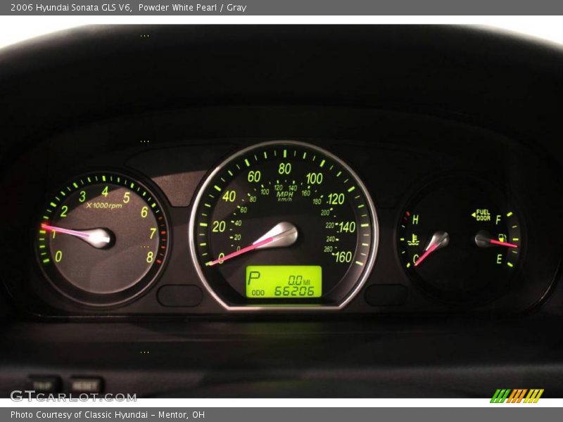Powder White Pearl / Gray 2006 Hyundai Sonata GLS V6