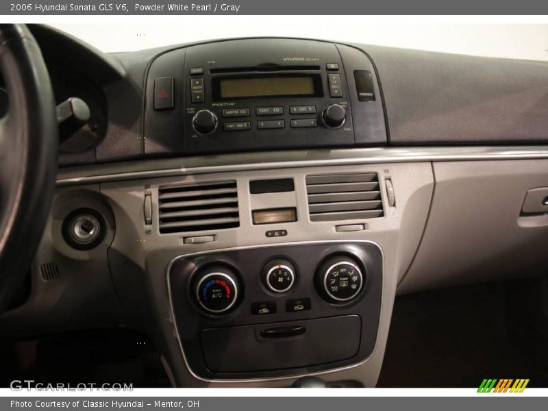 Powder White Pearl / Gray 2006 Hyundai Sonata GLS V6