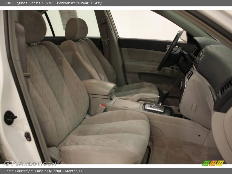 Powder White Pearl / Gray 2006 Hyundai Sonata GLS V6